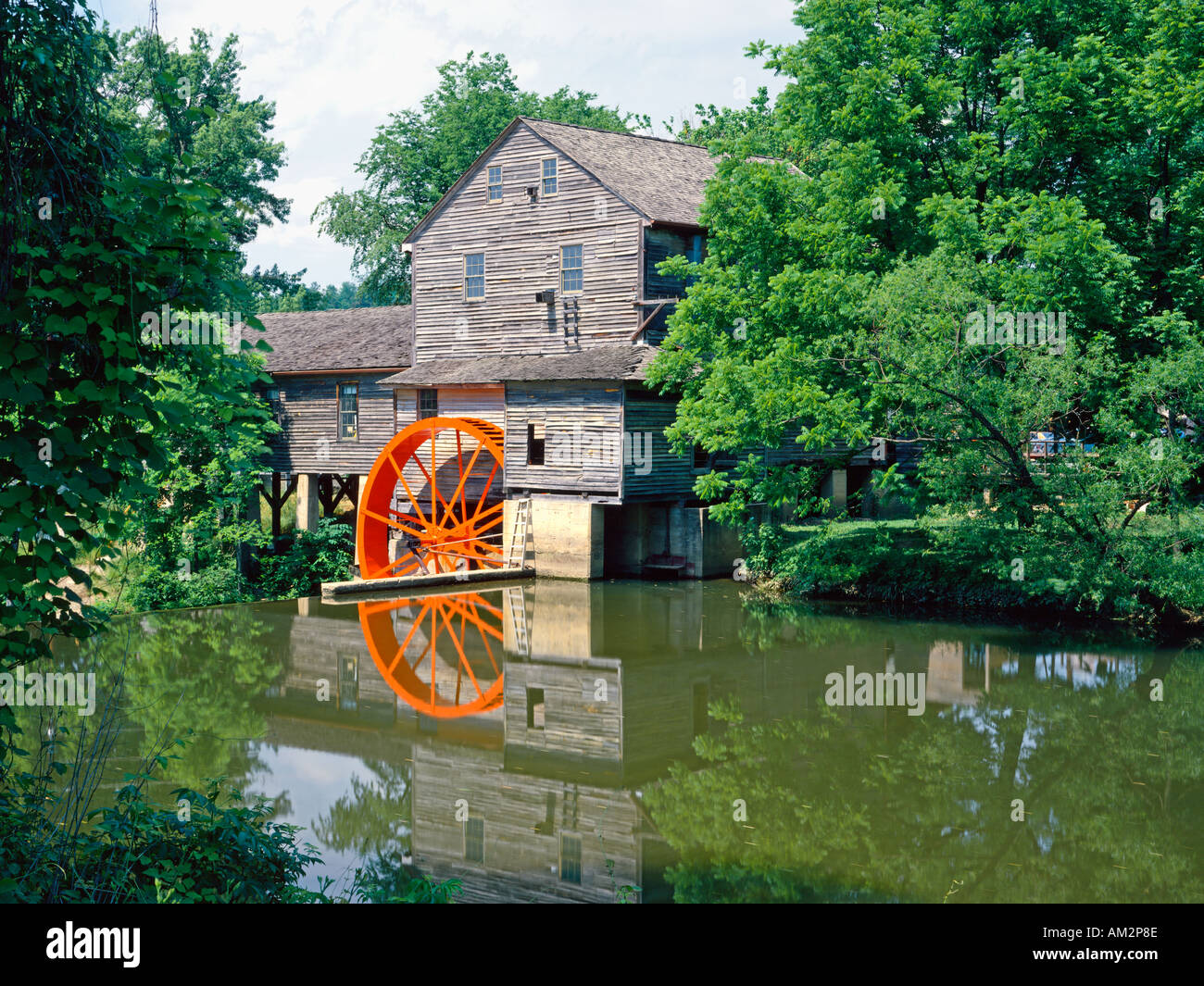 Mulino ad acqua a Pigeon Forge Tennessee USA Foto Stock