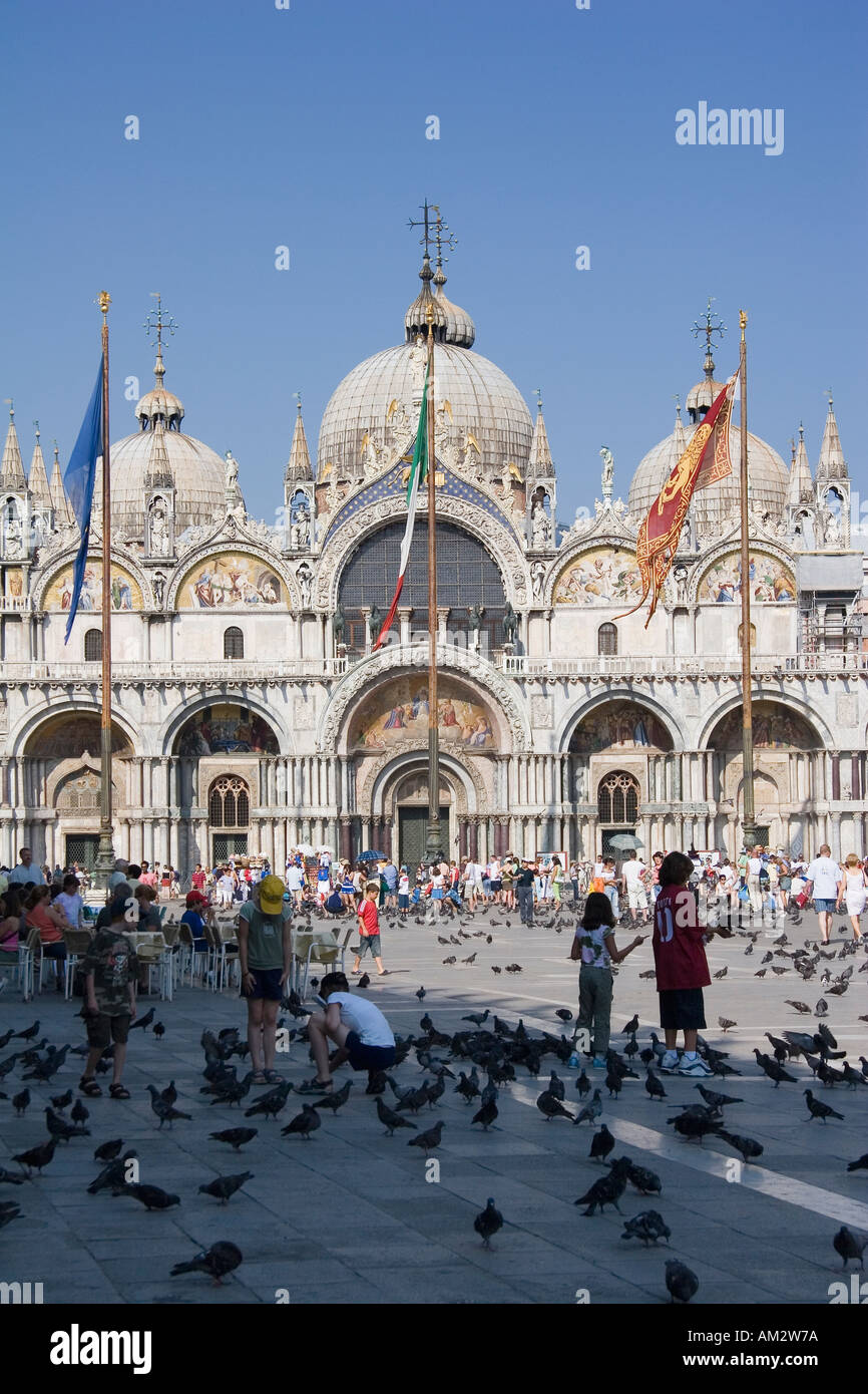 Basilica di San Marco in Piazza San Marco Venezia Italia Foto Stock