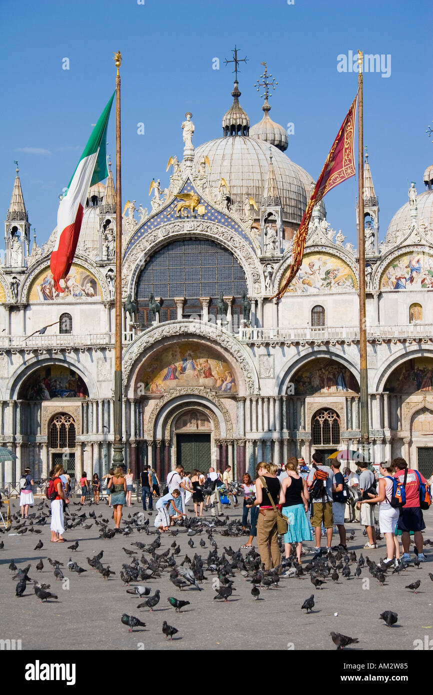 Basilica di San Marco in Piazza San Marco Venezia Italia Foto Stock