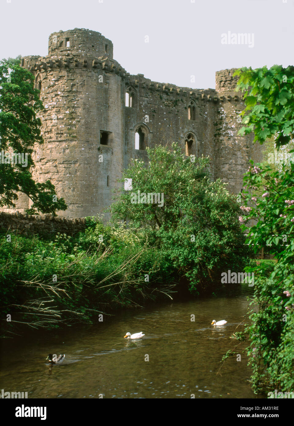 In Inghilterra. Somerset. Il Castello di Nunney Foto Stock