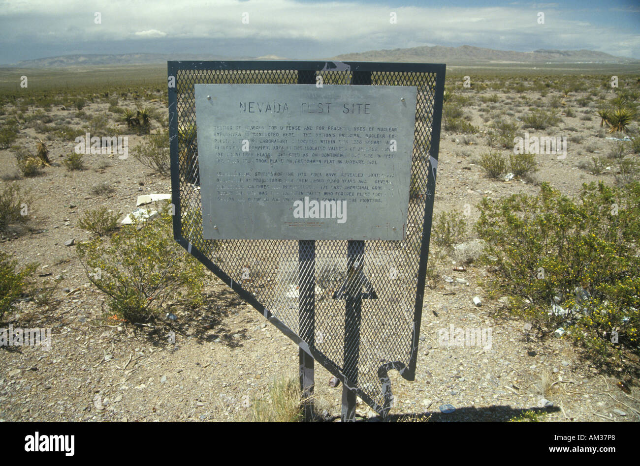 Nevada sito Test test nucleari motivi a nord di Las Vegas NV Foto Stock