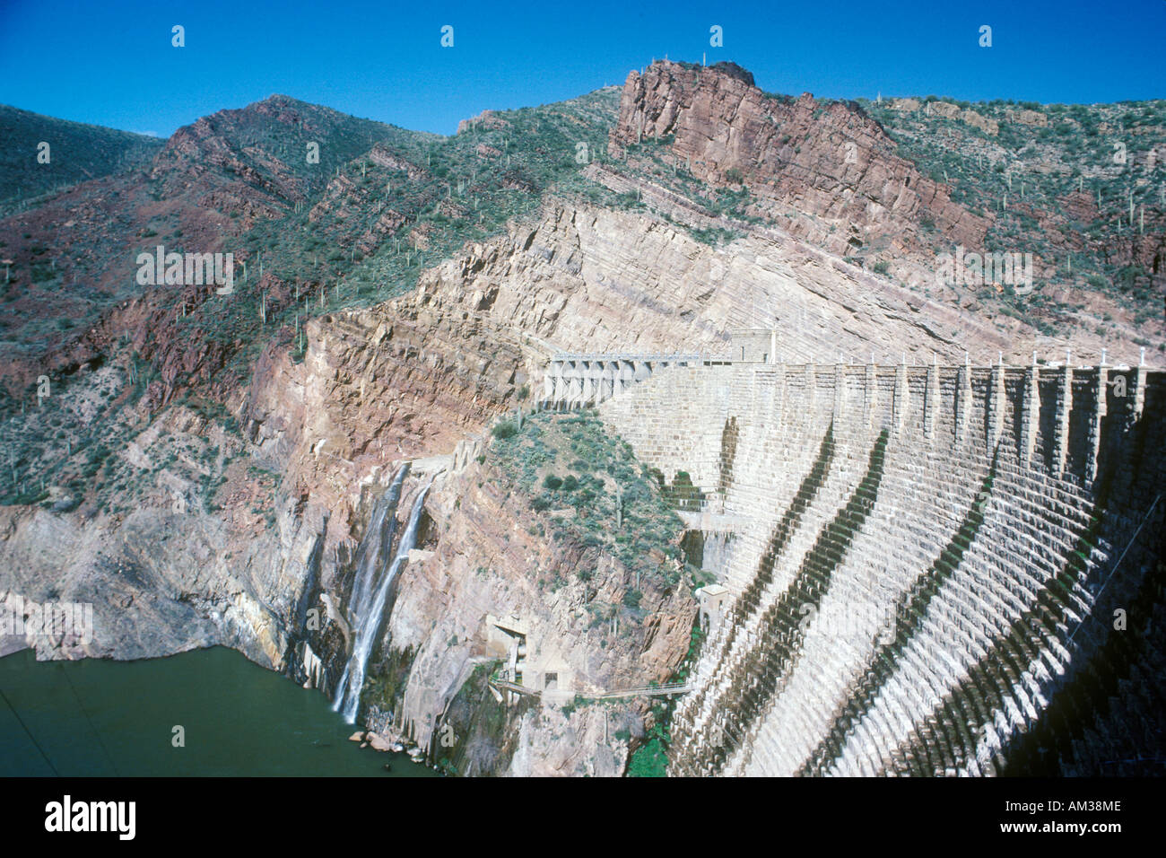 Theodore Roosevelt diga a Theodore Roosevelt Lago AZ Foto Stock