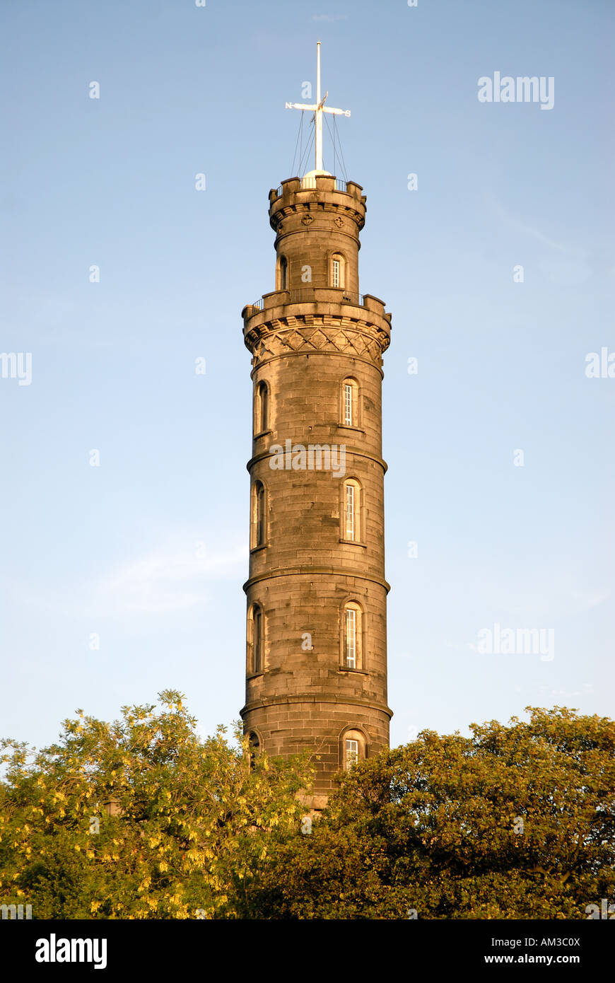 Nelson's Monument Edimburgo in Scozia Foto Stock