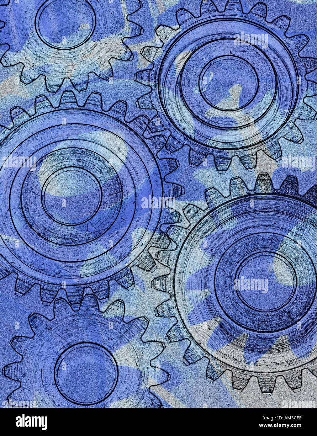 Ingranaggi illustrazione del computer Foto Stock