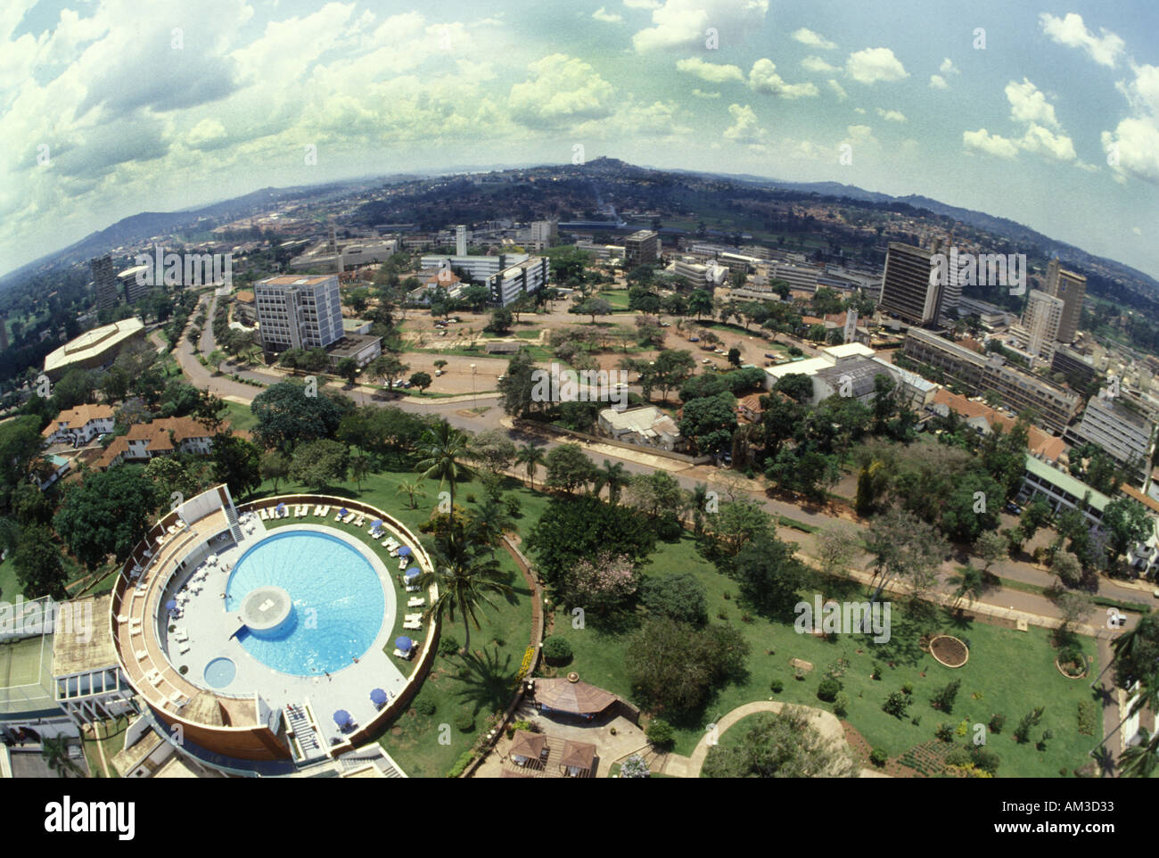 Kampala fish eye dallo Sheraton Hotel Foto Stock