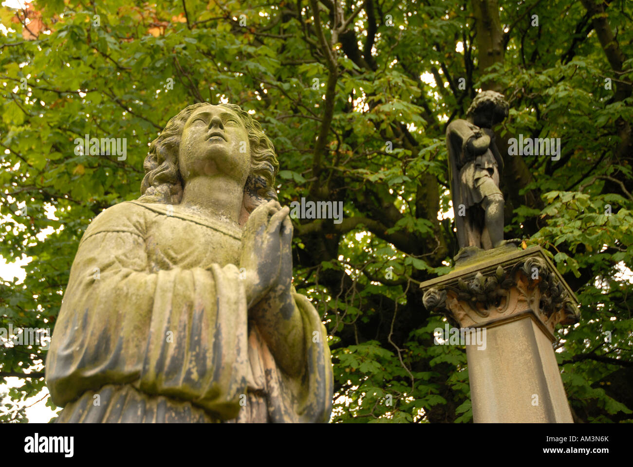 Decano Angelo cimitero di Edimburgo in Scozia Foto Stock