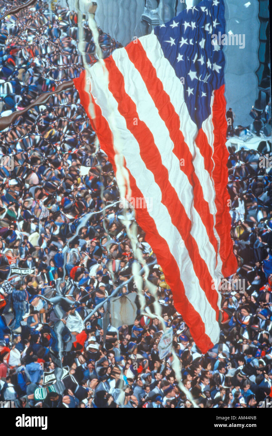 Immagine creata digitalmente di un ticker tape parade di New York New York Foto Stock