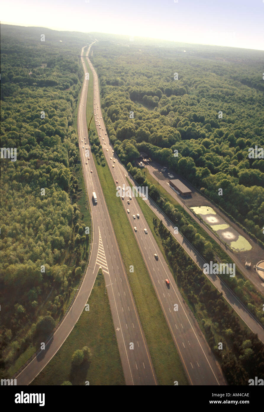 Vista aerea di una autostrada Foto Stock