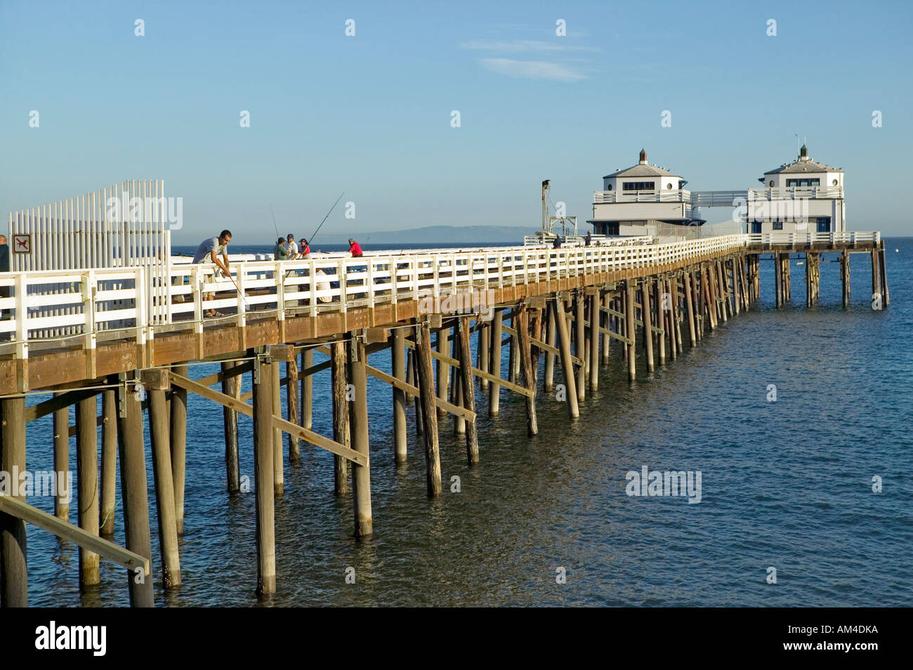 Il rinnovato di recente Malibu Pier Malibu California Foto Stock