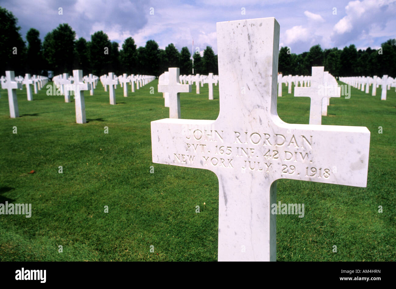 Francia, Aisne, regione Tardenois, Fere en Tardenois, il cimitero americano Oise Aisne Foto Stock