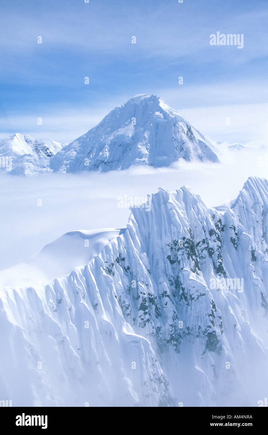 Cima di una montagna in st Elias Parco Nazionale e Riserva Monti Wrangell Wrangell Alaska Foto Stock