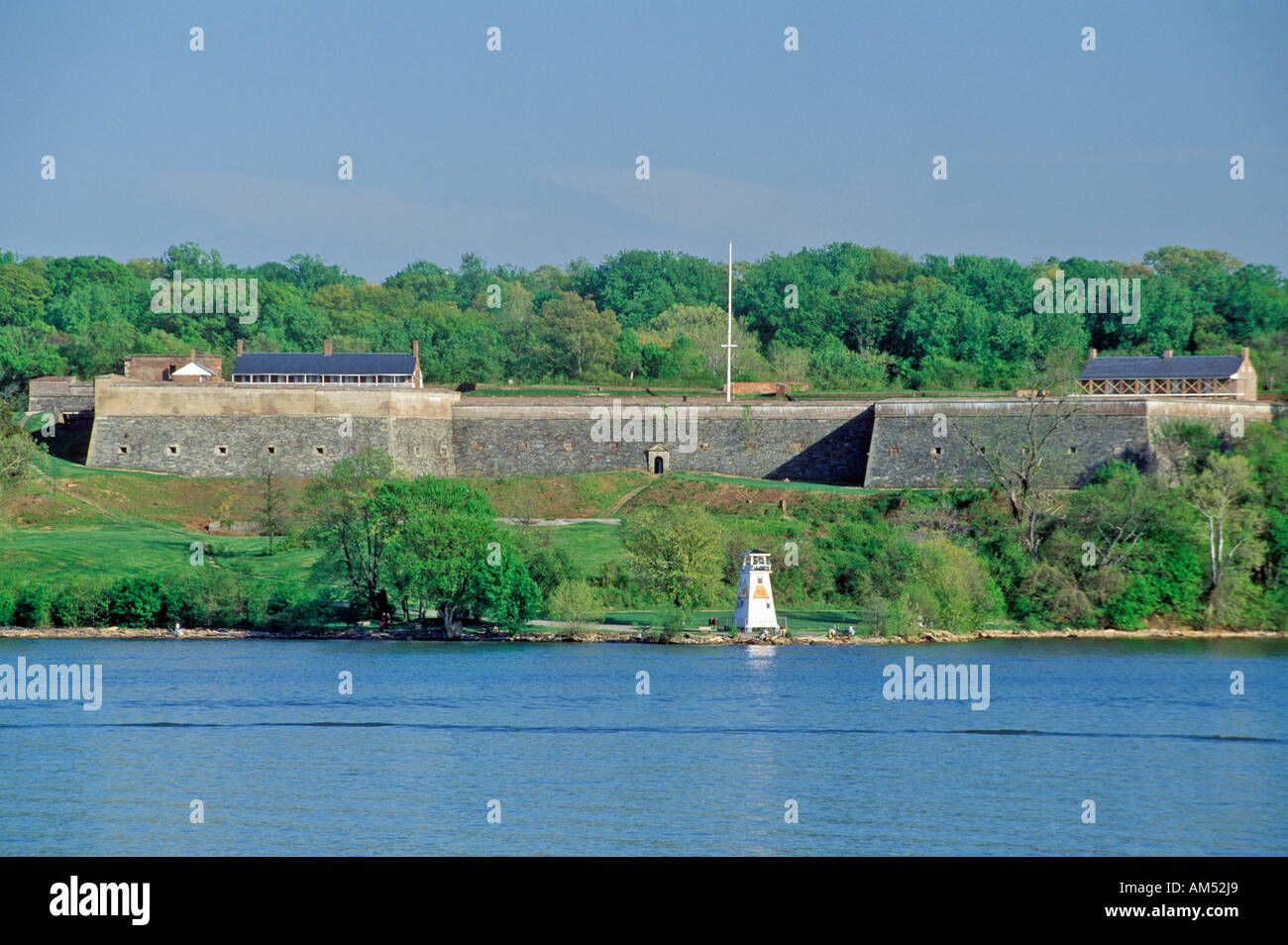 Tempo di primavera sul Fiume Potomac Fort Washington Parco Nazionale di Washington DC Foto Stock