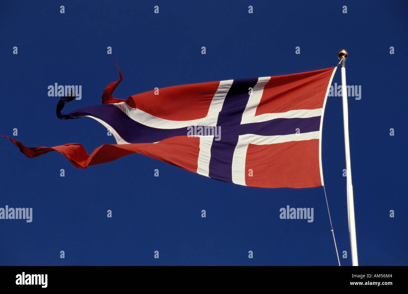 Oslo la bandiera norvegese Foto Stock