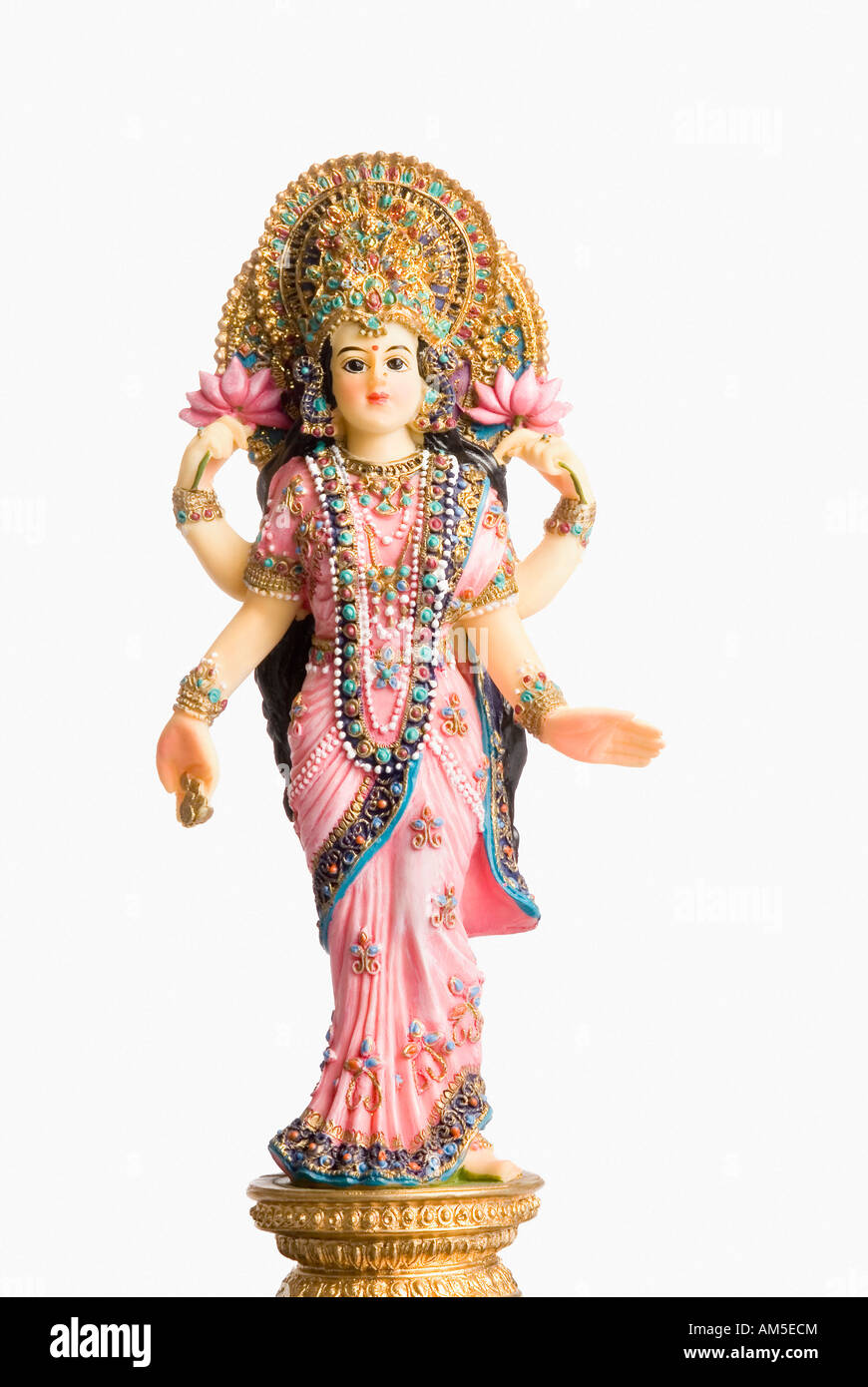 La statua della dea Laxmi Foto Stock