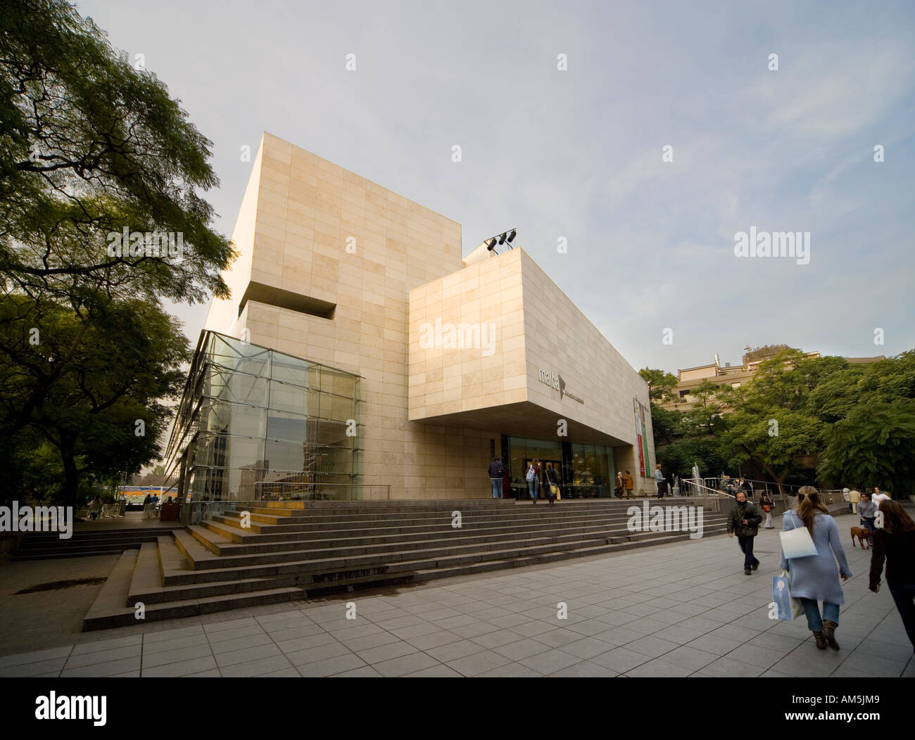 Museum of Modern Latin American Arts, l'entrata principale. MALBA Museo de Arte Contemporaneo latino-americano di Buenos Aires Argentina Foto Stock