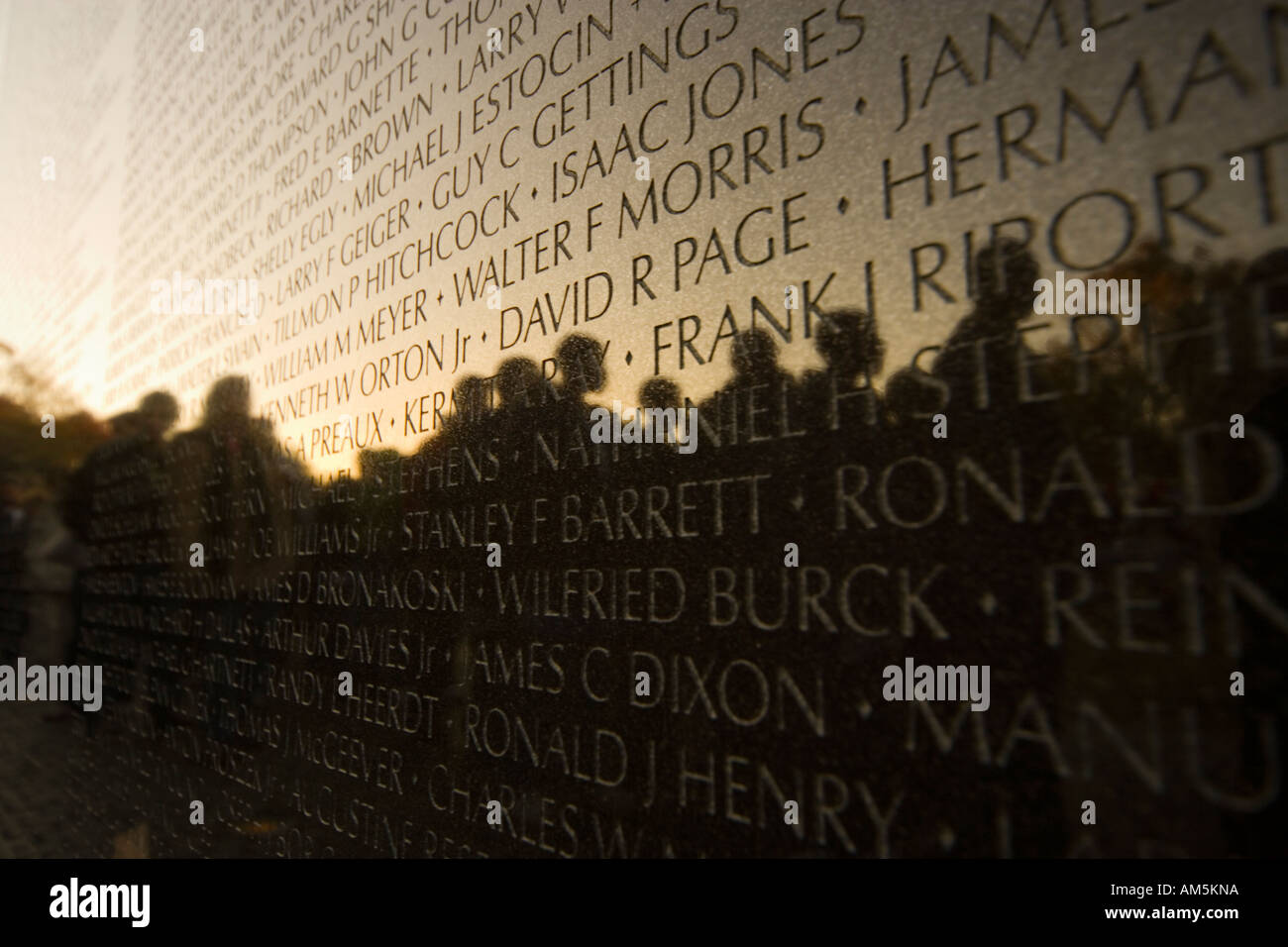 Washington Vietnam Memorial. Washington Vietnam Veterans War Memorial a Washington DC. Foto Stock