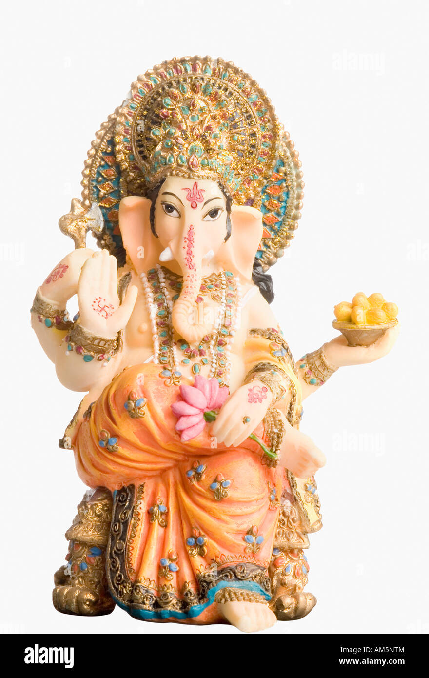 Close-up della statua del dio Ganesha Foto Stock
