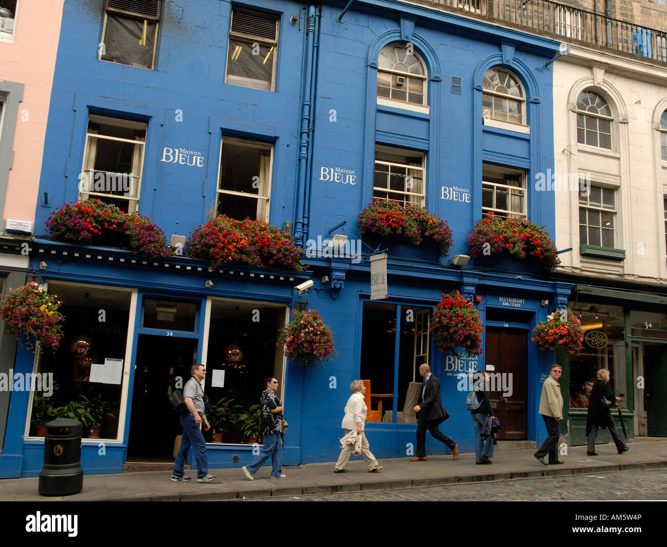 La maison bleue Victoria street edinburgh Scozia Scotland Foto Stock