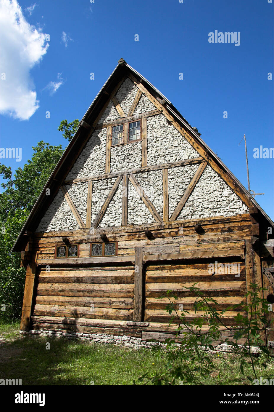 Agriturismo in open-air museum di Bunge, Gotland, Svezia Foto Stock