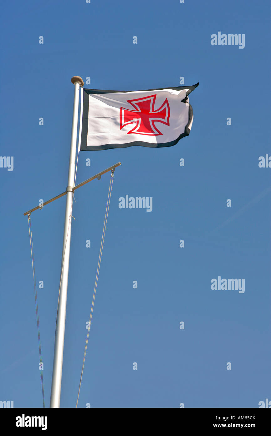 Bandiera con il logo della Germania il salvataggio in mare (tedesco Maritime Rescue Service) Foto Stock