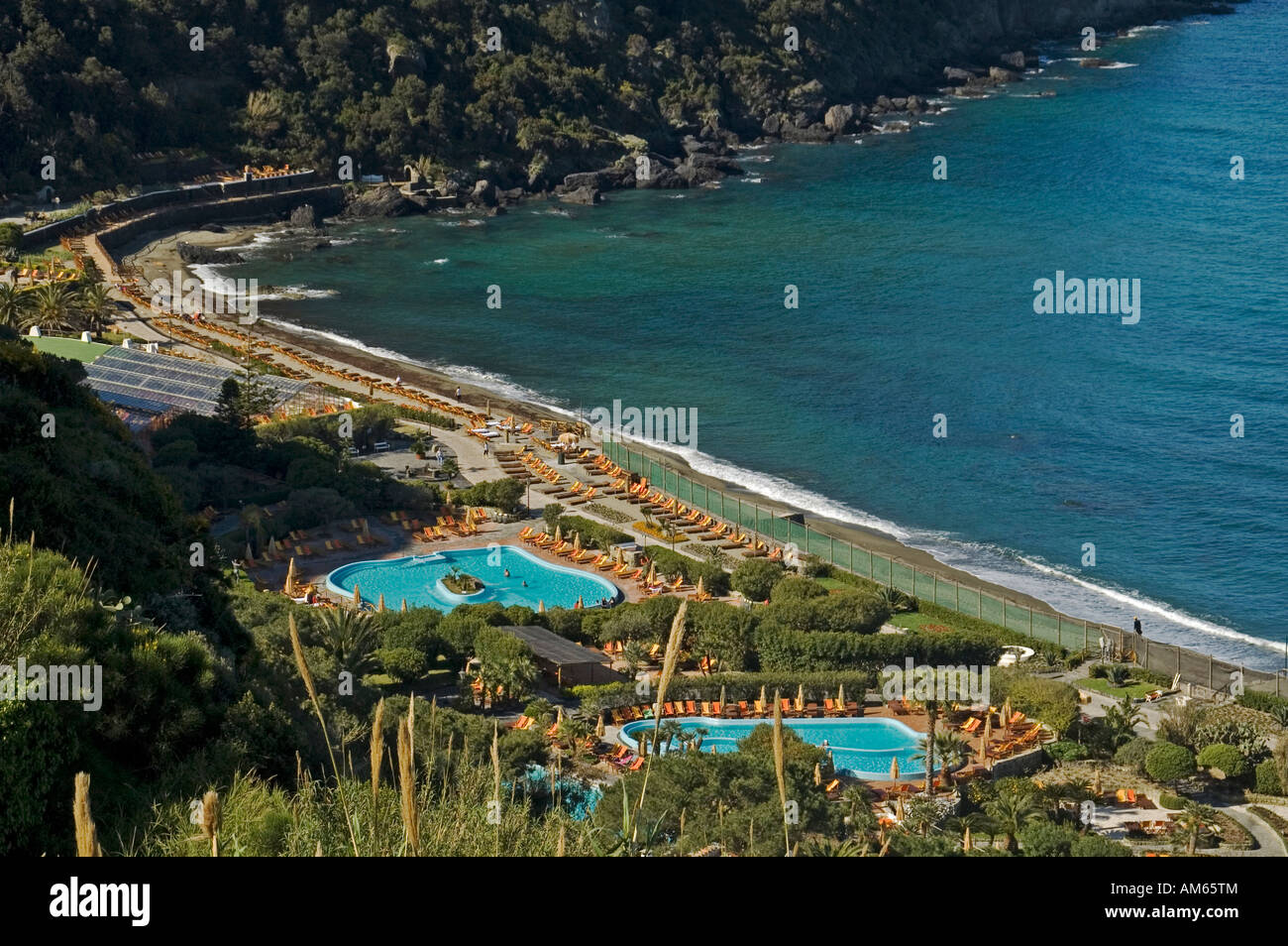 Giardino di Poseidon resort benessere sull'isola di Ischia, Ischia, Italia Foto Stock