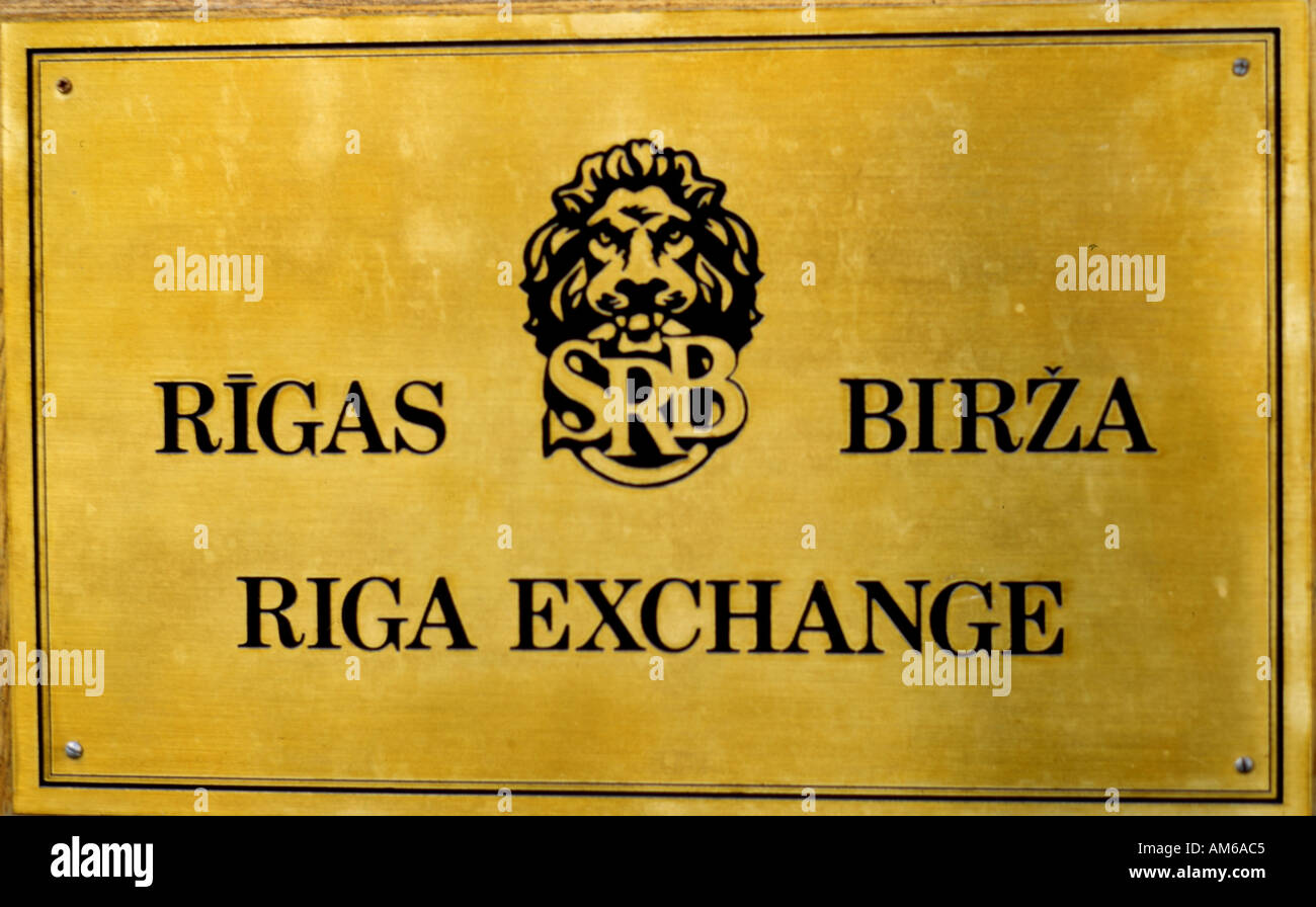 Lettonia Riga stock exchange Foto Stock