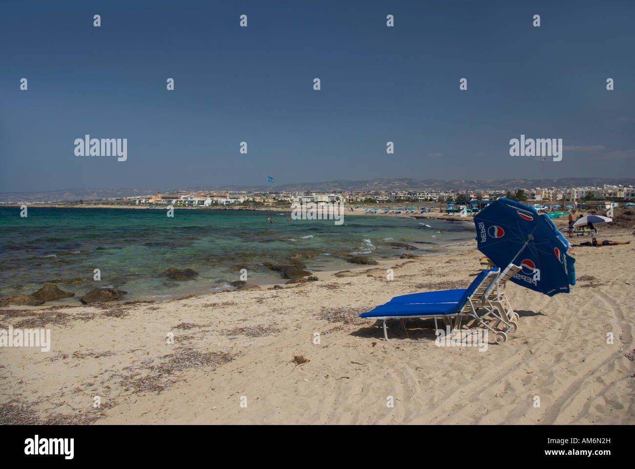 Pafos town beach Foto Stock