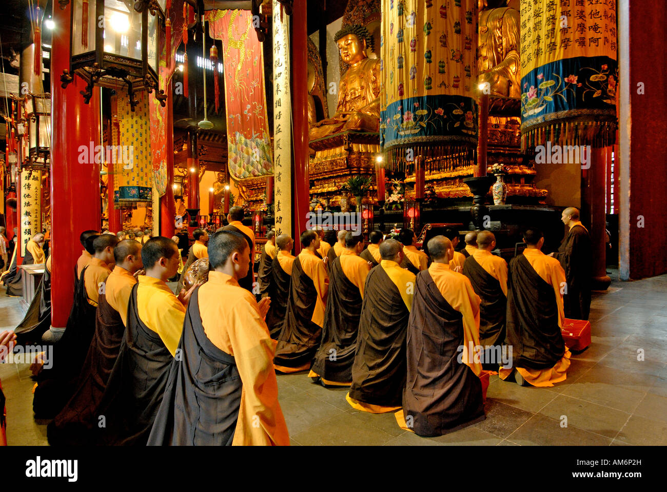 Il Tempio del Buddha di Giada cerimonia Shanghai P R della Cina Foto Stock