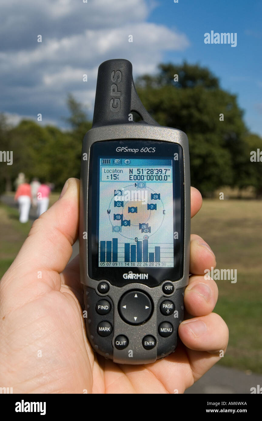Il ricevitore GPS al primo meridiano di longitudine zero a Greenwich Foto Stock