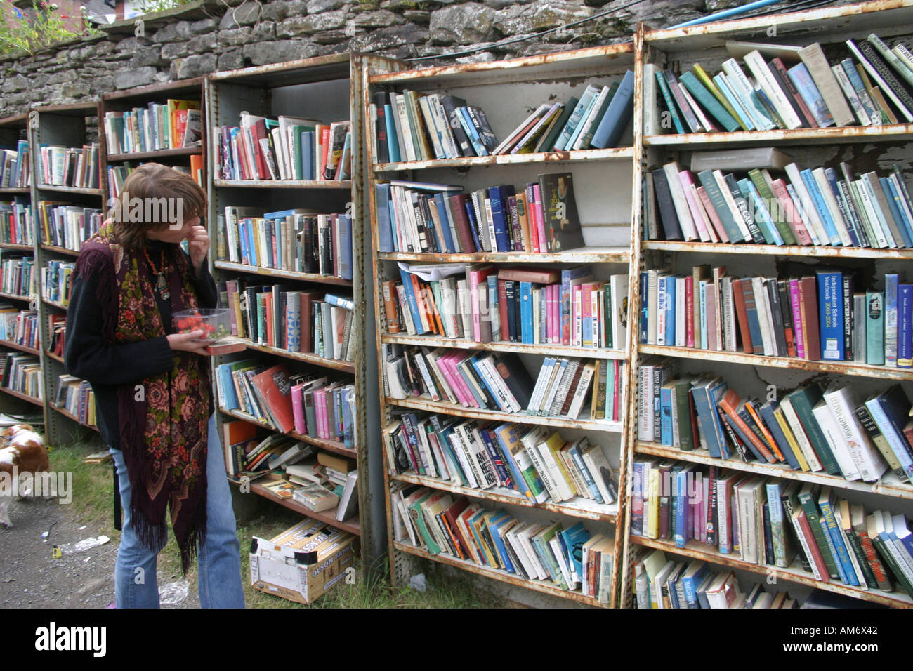 Hay on Wye Book Festival 2005 il Galles Centrale Foto Stock