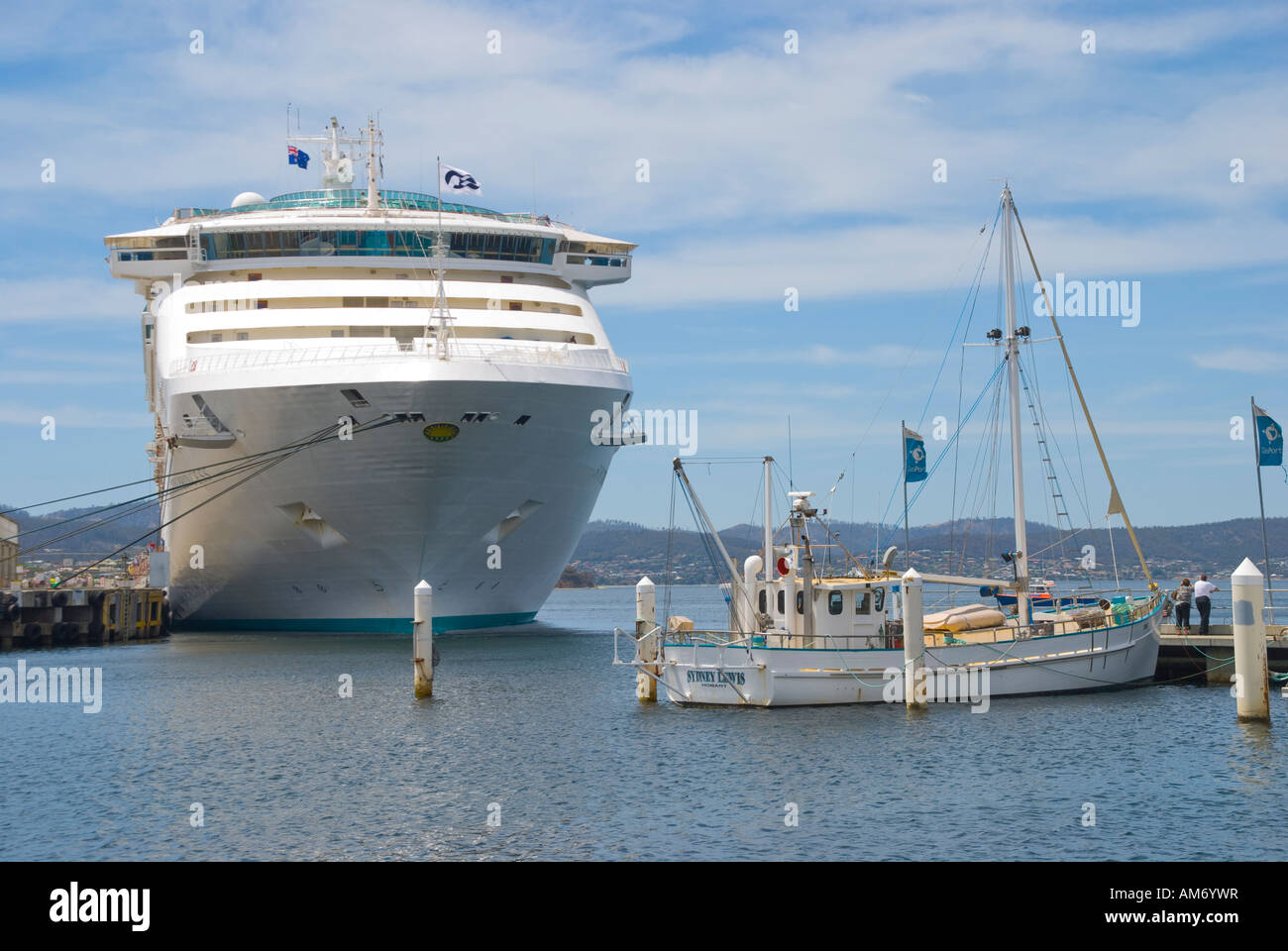La lussuosa nave da crociera Princess Sun presso la banchina a Hobart in Tasmania Australia Foto Stock