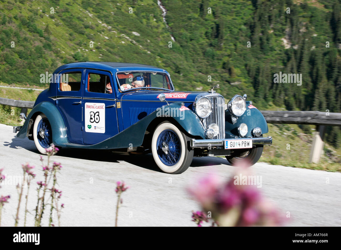 Jaguar SS 2, 5 salone auto d'epoca, Anno di costruzione 1936, Ennstal-Classic 2007, Austria Foto Stock
