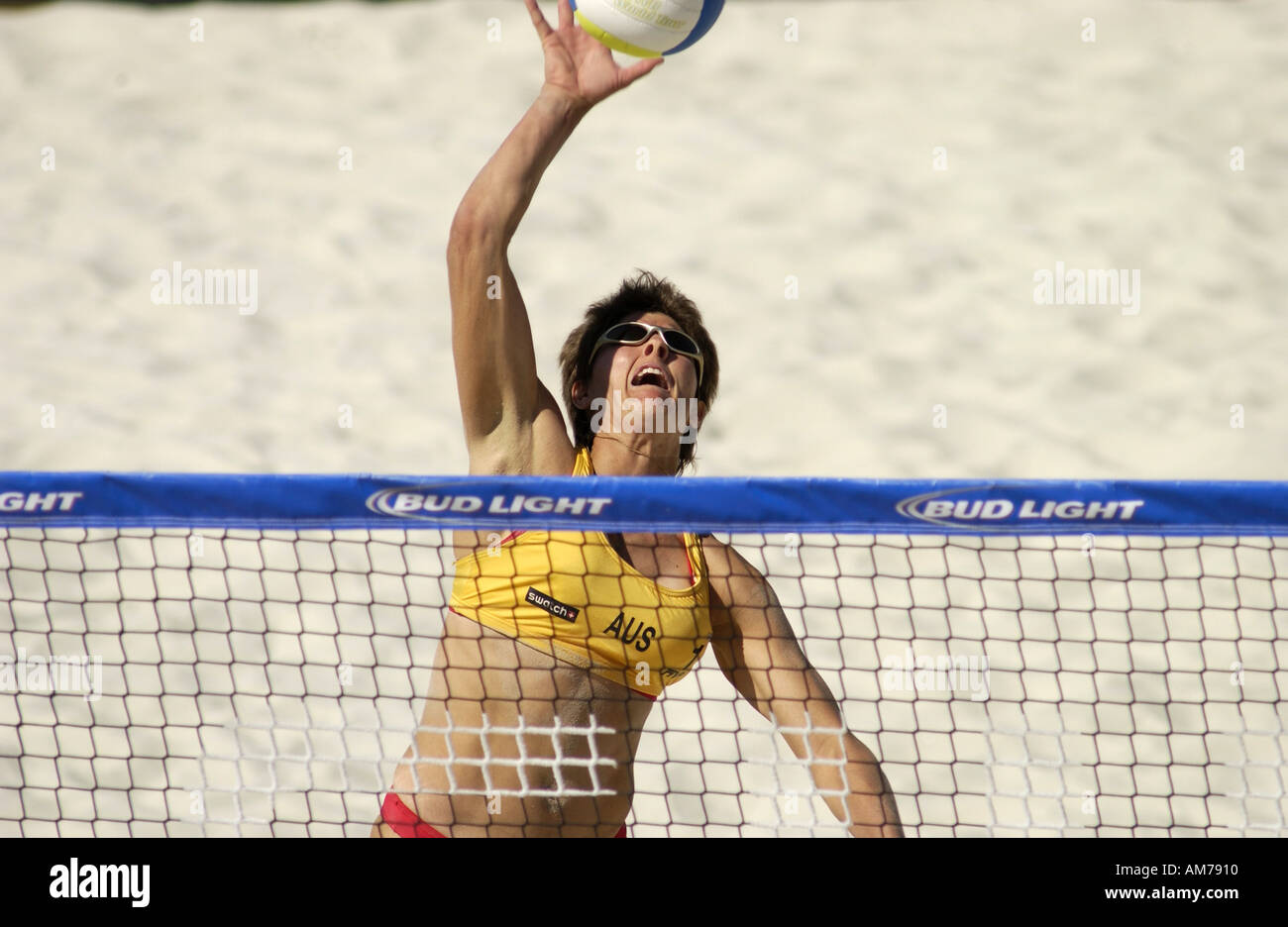 SWATCH FIVB World Tour pro beach volleyball Carson California USA Foto Stock