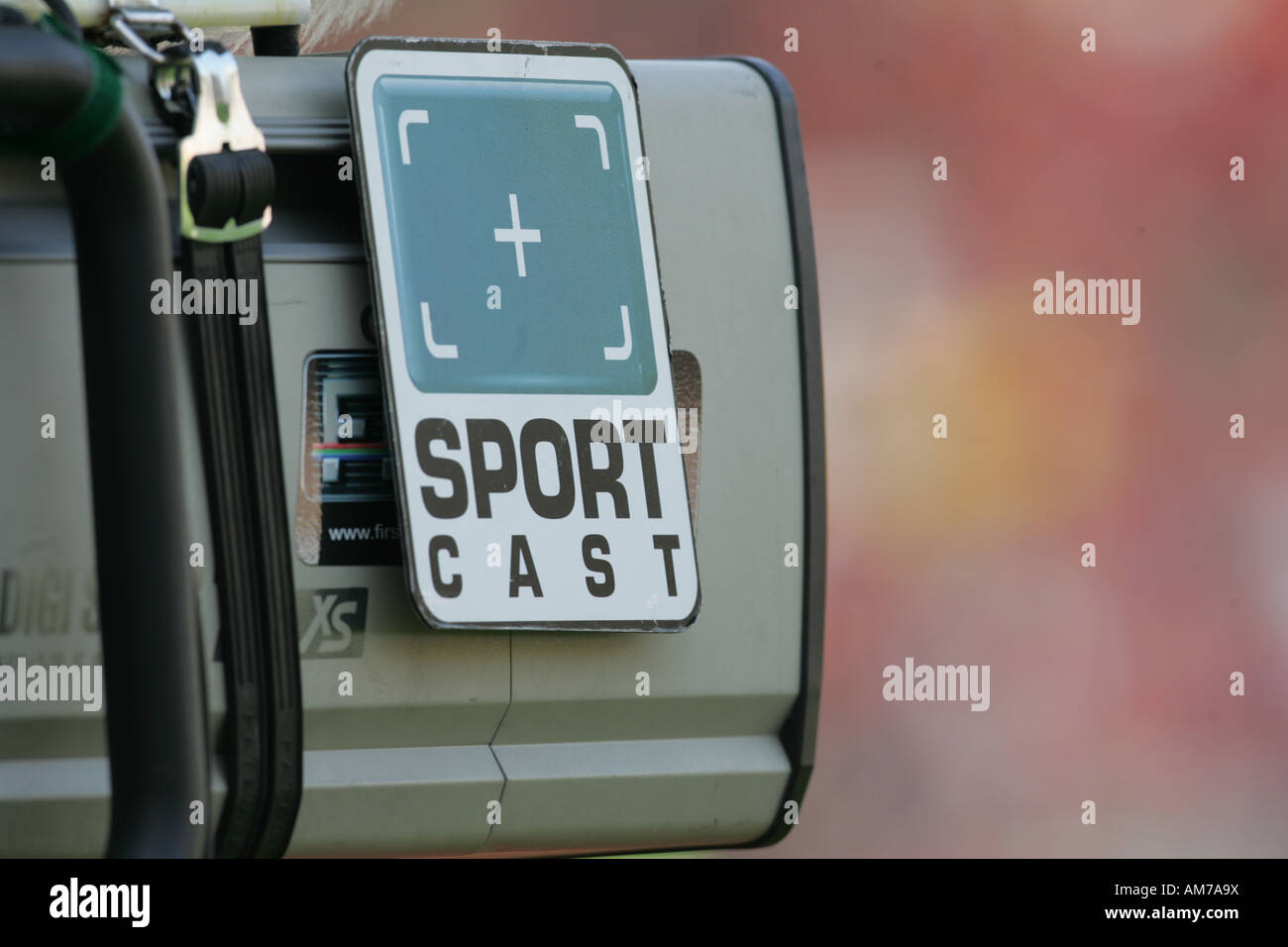 La telecamera su un campo sportivo, Sport Cast Foto Stock