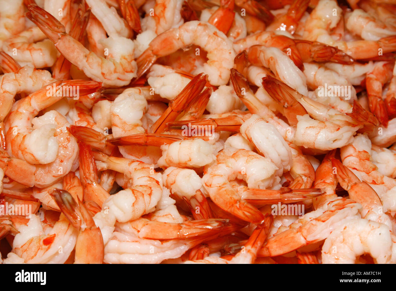 Il cibo è delizioso sfondo con gamberetti Foto Stock