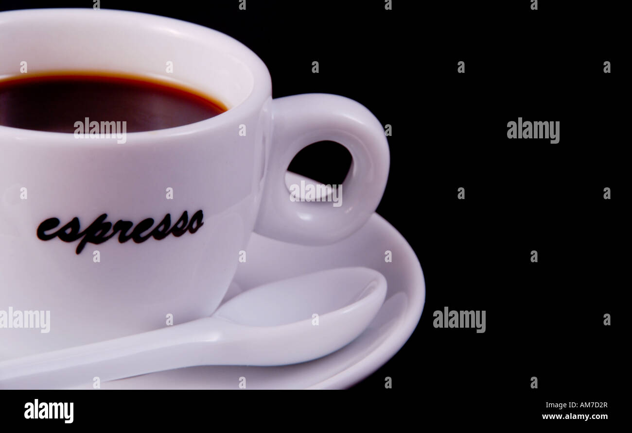 Tazza di caffè semplice e bianco Foto Stock