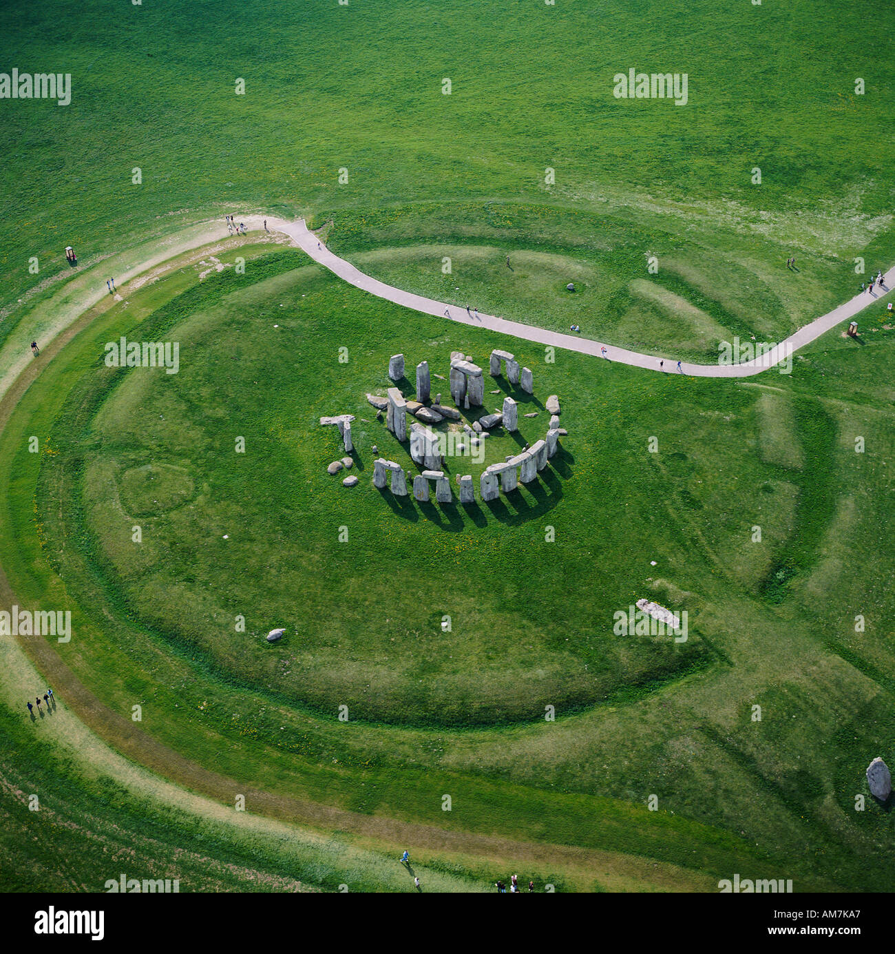 Stonehenge sito Patrimonio Mondiale WILTSHIRE REGNO UNITO vista aerea