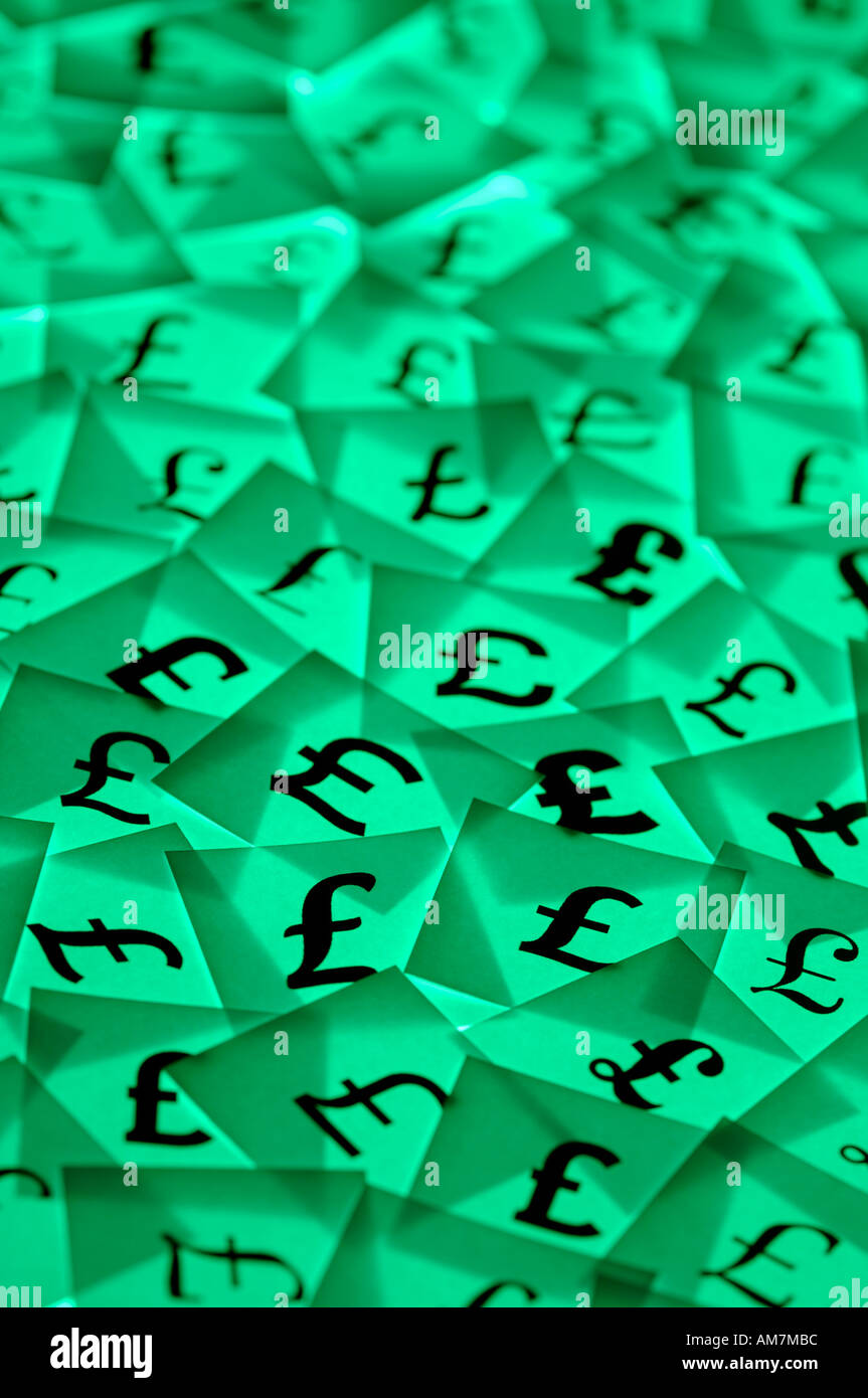 Pound simboli di valuta Foto Stock