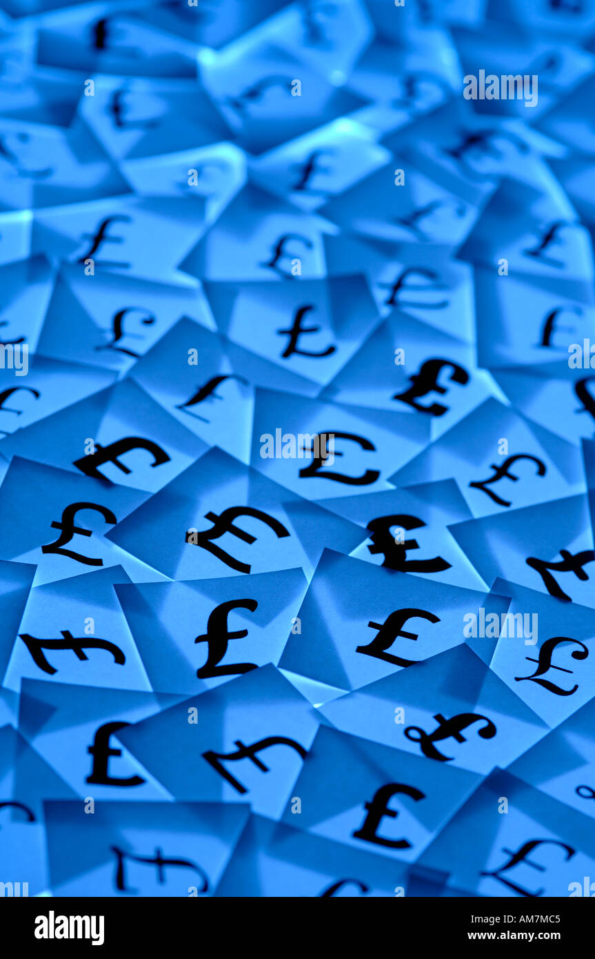 Pound simboli di valuta Foto Stock