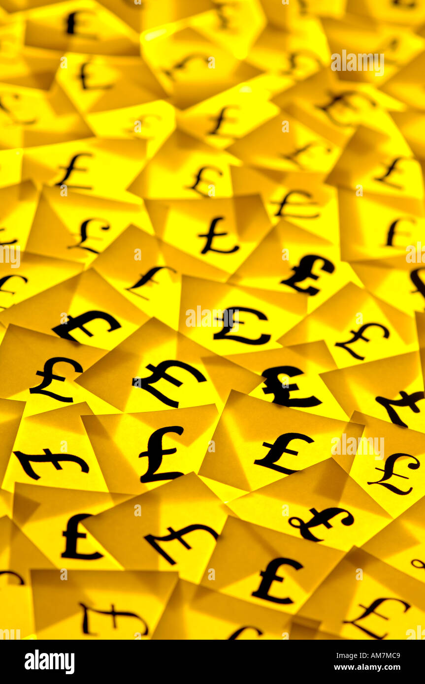 Pound simboli di valuta Foto Stock