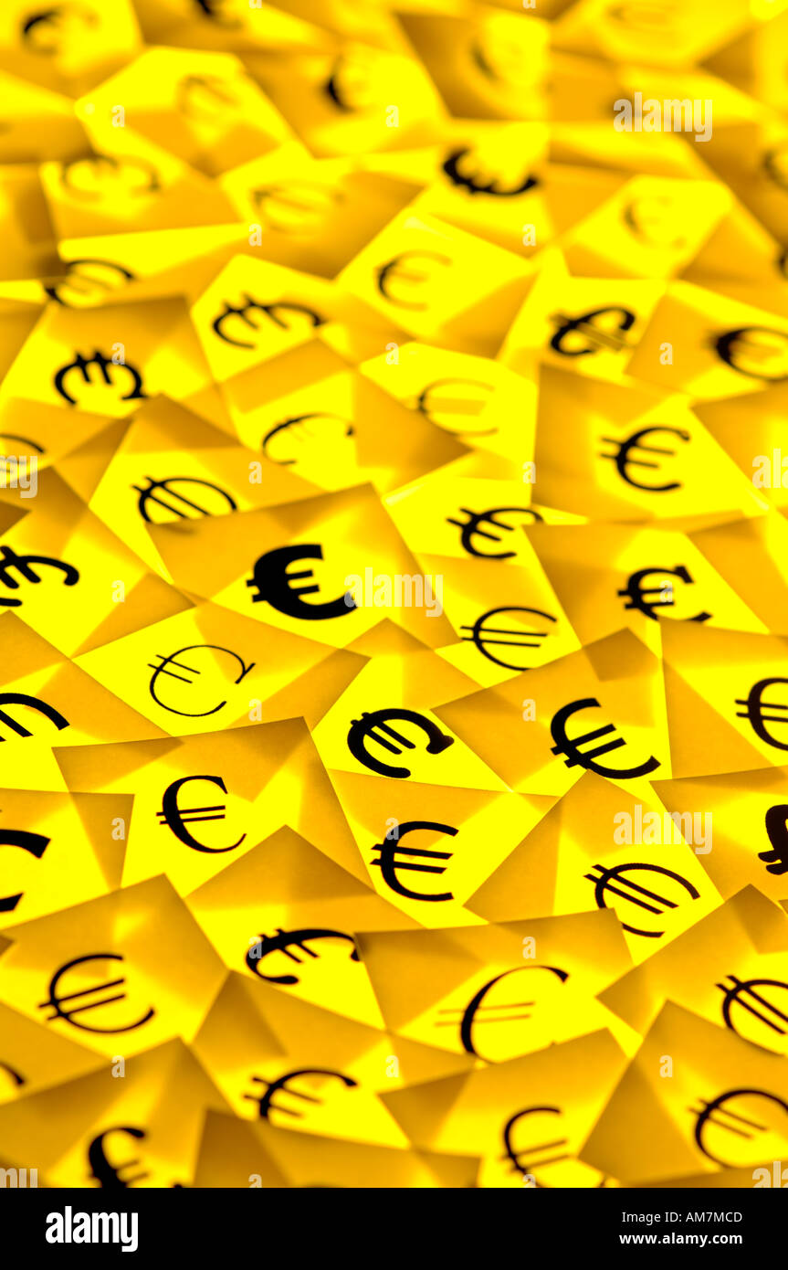 Euro i simboli di valuta Foto Stock