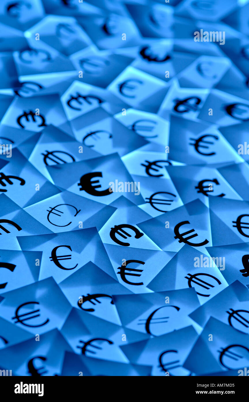 Euro i simboli di valuta Foto Stock