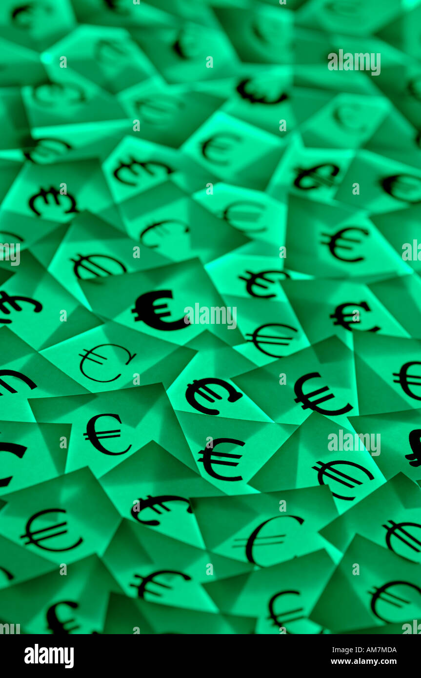 Euro i simboli di valuta Foto Stock