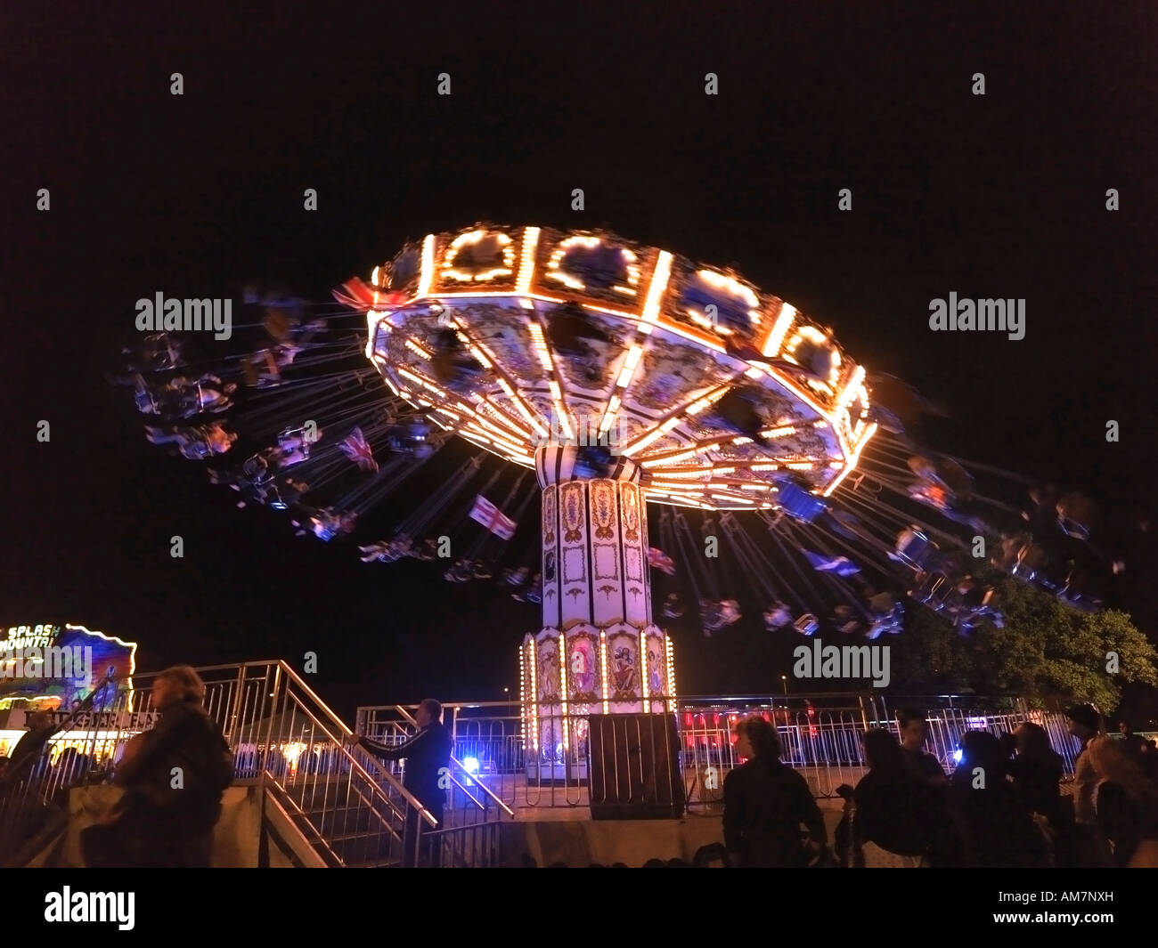 Merry Go Round Luna Park Epsom Surrey Foto Stock