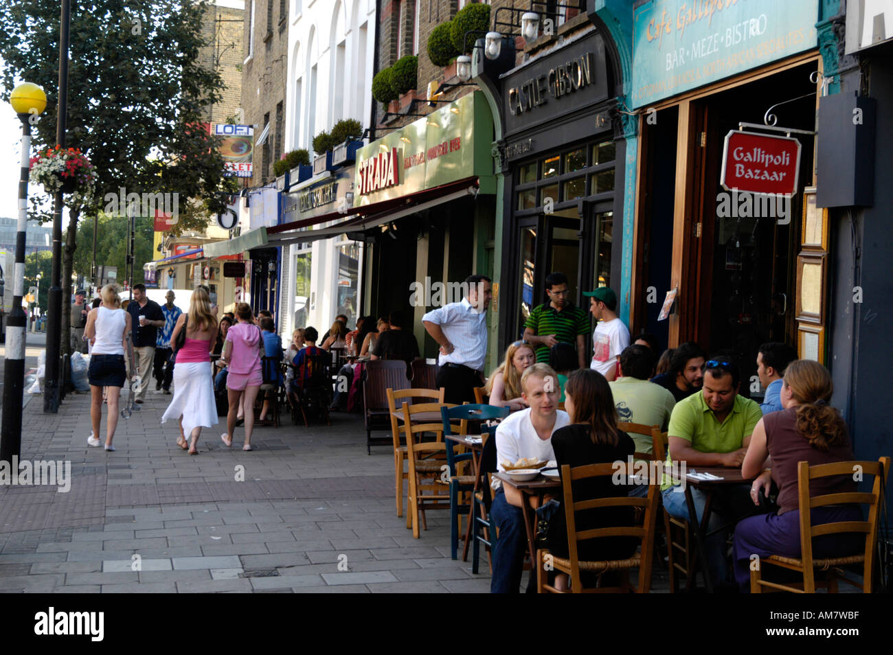 Ristorante in Upper Street Islington, Londra Inghilterra REGNO UNITO Foto Stock