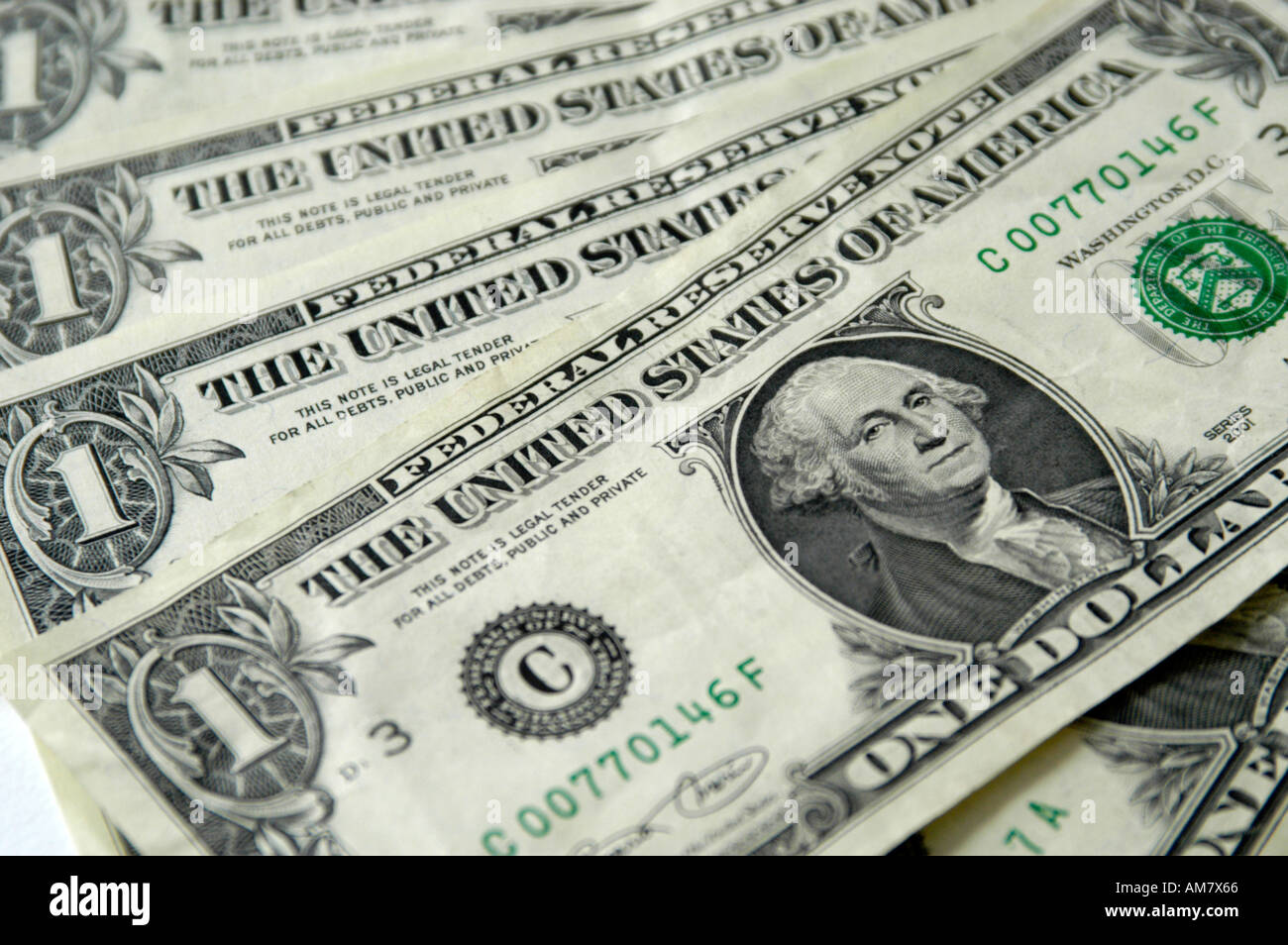 1 US Dollar nota di valuta Foto Stock