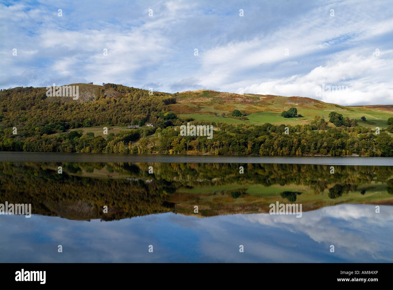 Dh Loch Tummel STRATHTUMMEL PERTHSHIRE Nord lochside Tay Forest Park Shore Foto Stock