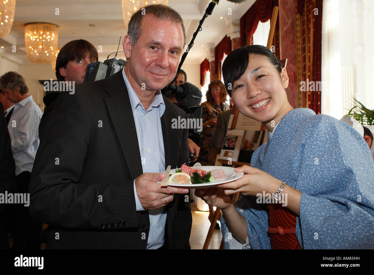 Il Grandhotel Schloss Bensberg, festival di master chef, attore Joachim Krol, Bergisch Gladbach-Bensberg, Renania settentrionale-Vestfalia, Foto Stock