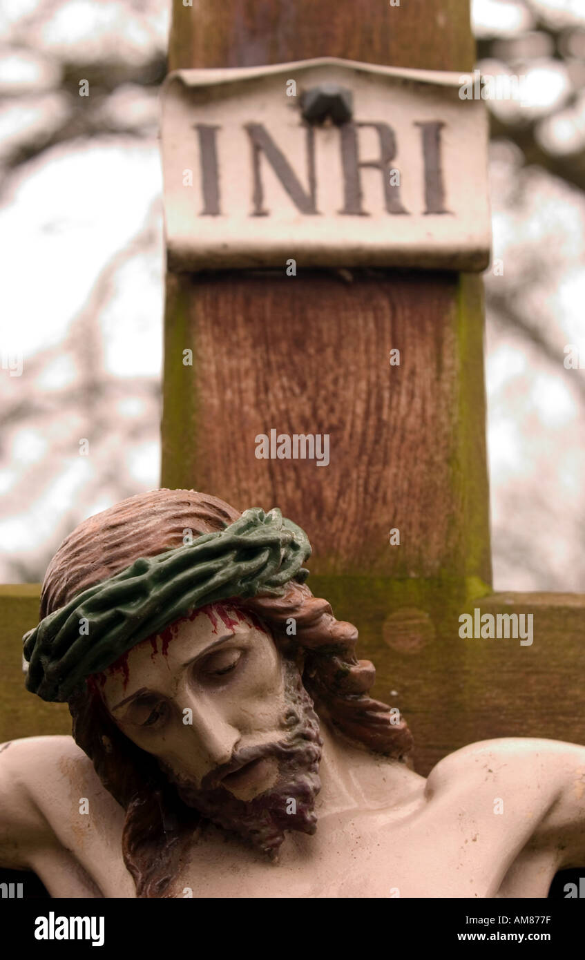 Gesù Cristo sulla croce Foto Stock