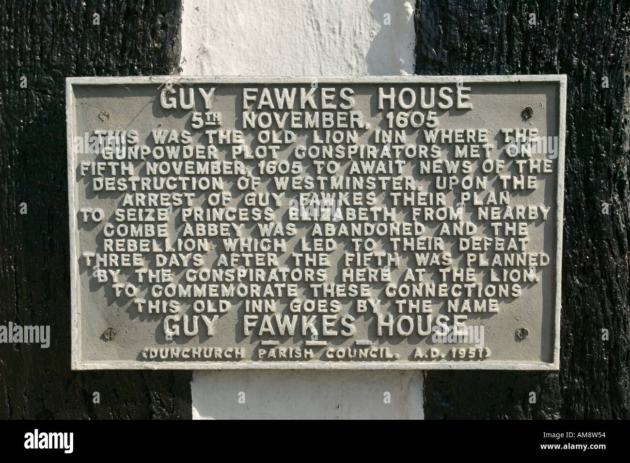 Guy Fawkes House Dunchurch Foto Stock